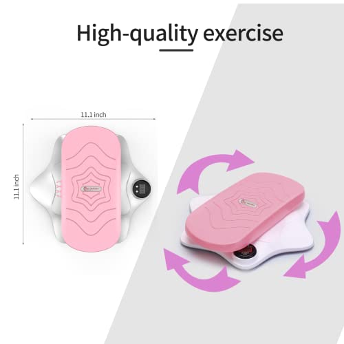 Bks Magra Counting Twist Board Waist Twisting Disc With Resistance Band & One Counter, Twisting Stepper For Aerobic Exercise, Full Body Toning Workout Home Gym Board Ab Exercise Equipment Disc 2Pcs Pink #TOP7