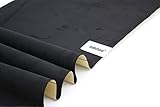 indivitara® Mikrofaserstoff selbstklebend Wildleder Optik Kunstleder Wildlederimitat - Stretch Dehnbar Folie Stoff (50cm x 146cm, Premium Schwarz)