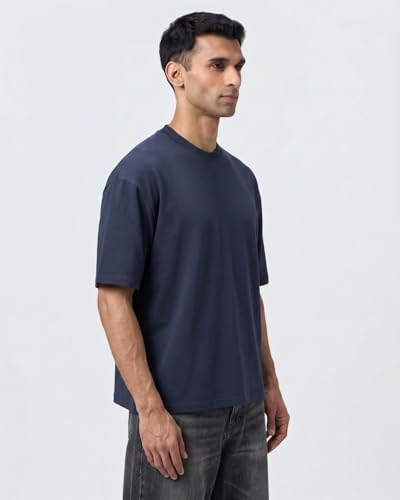 Image of Wellbi Bamboo Oversized Half Sleeve T-Shirt for Men | Naturally Antibacterial & Eco-Friendly | Breathable Organic Bamboo Cotton Blend | Moisture-Wicking Sustainable Wear