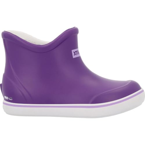 Image of XTRATUF TUFS Kids Ankle Deck Boot - Lightweight, 100% Waterproof Rubber Footwear for Boys & Girls - Non-Marking, Slip-Resistant Outsole