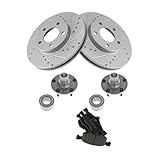 Brake Pads & Rotors Kit Front Side Drilled Slotted Ceramic Replacement Disc and for Ford for Mazda for Tribute 2001-2004 for Mariner 2005-2007 2976965424