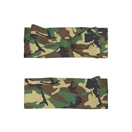 Green Military Camo Baby Bow Headband â€“ Soft Bow Hair Accessories for Baby, Newborn, Infants, Toddlers and Kids2