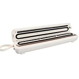 W pełni automatyczne urządzenie do pakowania próżniowego do żywności, akumulator 1500 mAh, 38 cm, białe – wydajne opakowanie żywności, kompaktowe i bezpieczne