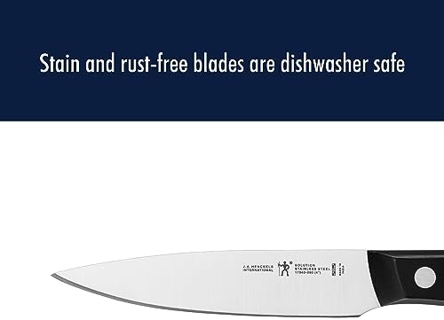 HENCKELS Solution Razor-Sharp 4-inch Compact Chef Knife, German Engineered Informed by 100+ Years of Mastery, Black/Stainless Steel — view 6