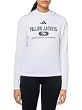 adidas Women's D4T Georgia Technical University Lightweight Hoodie, White/Collegiate Navy/Georgia Technical University, Large
