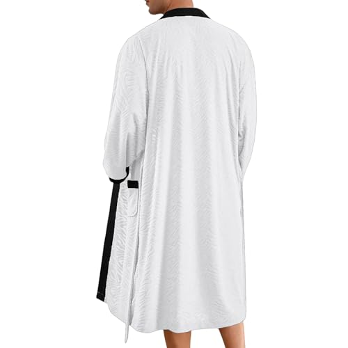 Mens Waffle Robes Womens Robes Couple Lightweight Soft Sleepwear V Neck Oversized Casual Loungewear Bathrobe Spa Robe3