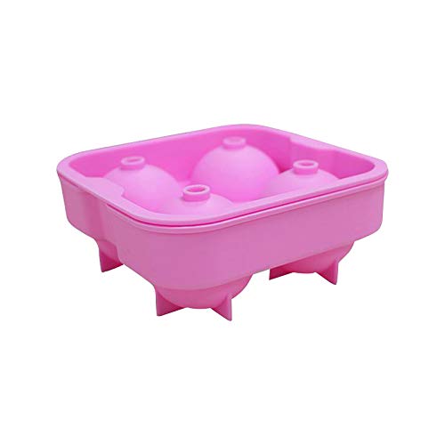 Silicona de hielo de 4 para molde de coctelería, molde de bandeja de, molde de de hielo, cocina especial, y Bar Bandeja Tapa Cristal Rectangular