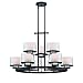 DESIGNERS FOUNTAIN 86189-BBR 40.75in H Fusion 9-Light Chandelier, Biscayne Bronze