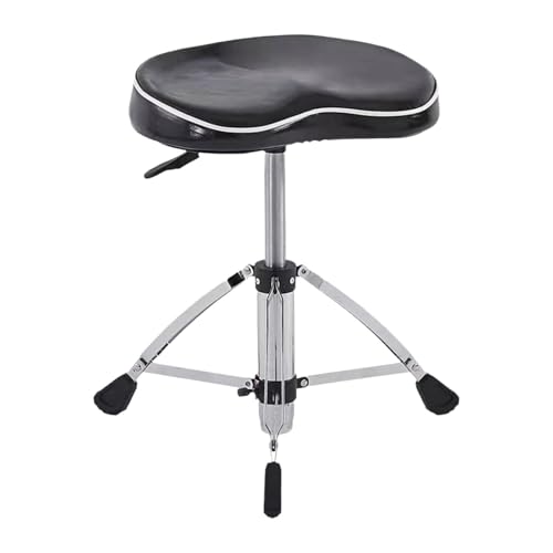 ドラムスローン ドラムチェア 回転式 滑り止め脚付き 頑丈なパッド入り オートバイスタイル ポータブル ドラムスツール ドラムシート