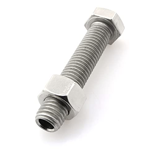 Image of 1pcs Cylindrical Hollow External Hexagon Screw 304 Stainless Steel Lamp Threading Screws Through Hole Bolt M12x60