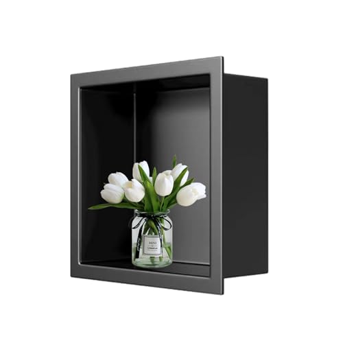 Armoire de salle de bain encastrée inox pour douche épurée