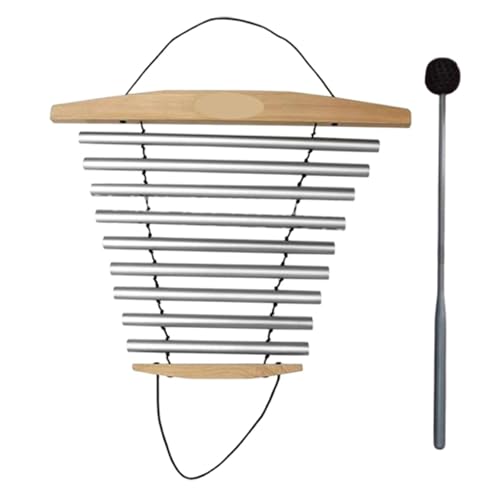 Colaxi Meditation Chime with Mallet, Bath Instrument, Tubular Chime, Meditation Bowl Sound, 9 Tones Thickened