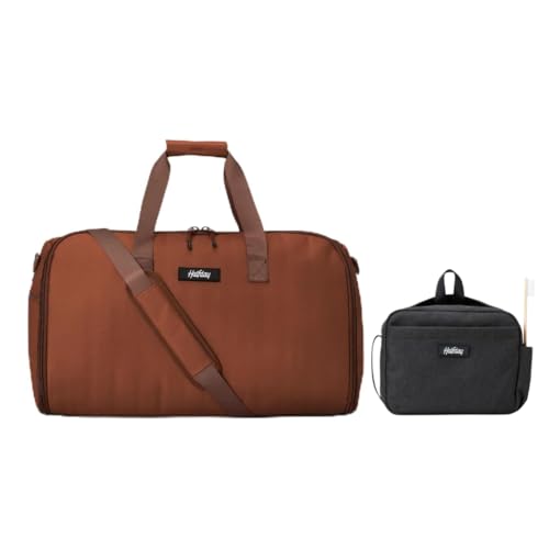 Garment Duffel Bag 45L, Terracotta and Sidecar Toiletry Kit, Shadow