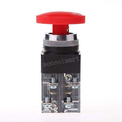 Bouton d'arrêt d'urgence 40mm pour sécuriser vos machines industrielles 660V 6A 1NC 1NO