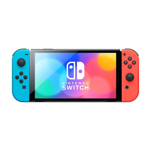 Nintendo Switch OLED Neon Blue/Red (KSA Version), 2 Year Manufacturer Warranty