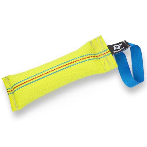 Bull Fit Beisswurst für Hunde, 30 cm mit Handschlaufe - Sehr robustes Hundespielzeug zum K9 Training, Tauziehen und Zerrspiele mit Hund - Aus hochwertigem Feuerwehrschlauch handgefertigt, Schwimmfähig 1 Bull Fit Beisswurst für Hunde, 30 cm mit Handschlaufe - Sehr robustes Hundespielzeug zum K9 Training, Tauziehen und Zerrspiele mit Hund - Aus hochwertigem Feuerwehrschlauch handgefertigt, Schwimmfähig