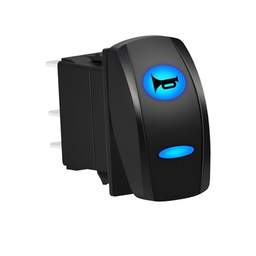 Interrupteur momentané LED 5 broches SPST (ON)-Off pour bateau et voiture