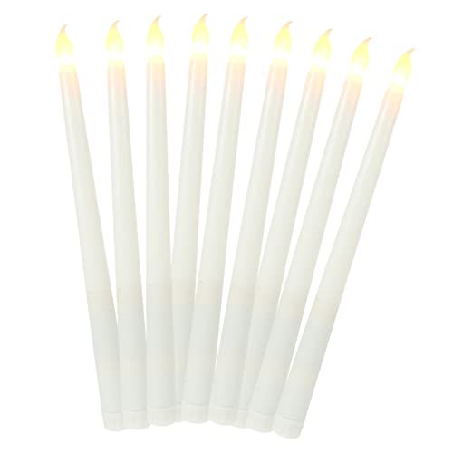 Velas cónicas sin pilas Operitacx parpadeantes para decoración paquete de 12 unidades