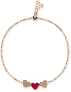 RADLEY Hello Love Ladies Rose Gold Adjustable Red Enamel Heart Bracelet RYJ3092S.
