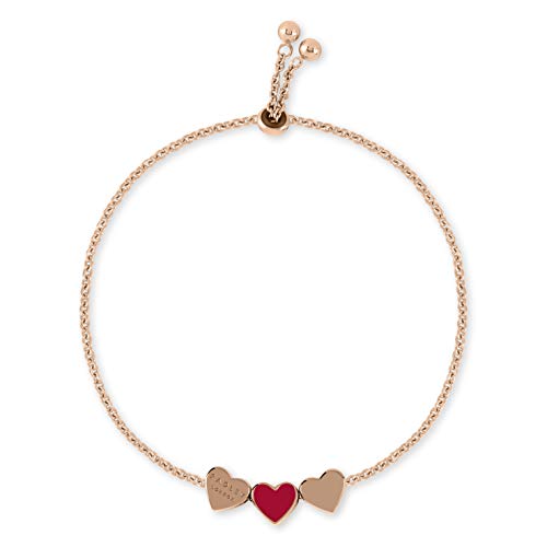 Image of RADLEY Hello Love Ladies 18ct Rose Gold Plated Red enamel Adjustable Bracelet RYJ3092S-CARD, One Size