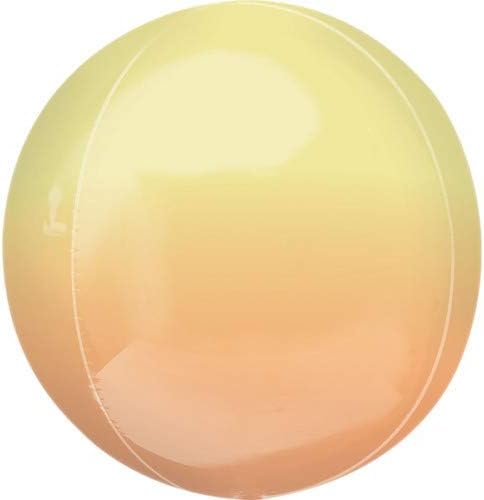 Vista 4 de Anagrama Globo de aluminio Ombre Orbz-Amarillo y Verde de 16 pulgadas, Multicolor