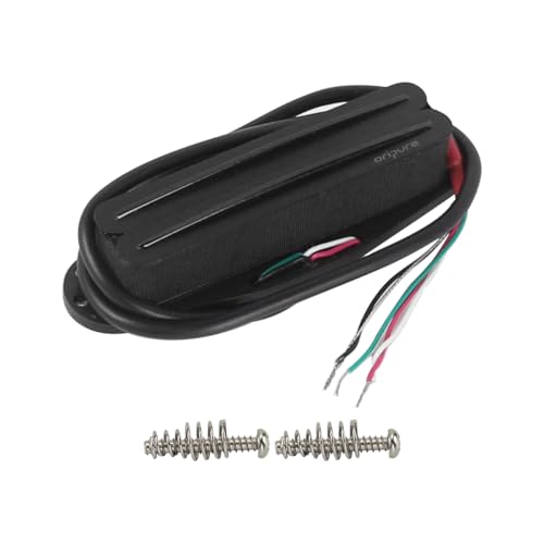 Oripure AlNiCo 5 gorąca ranna podwójne ostrze szyna przetworniki pojedyncza cewka rozmiar Humbucker 15-16 K przetwornik do gitary pasuje ST/SQ styl gitary elektrycznej, czarny