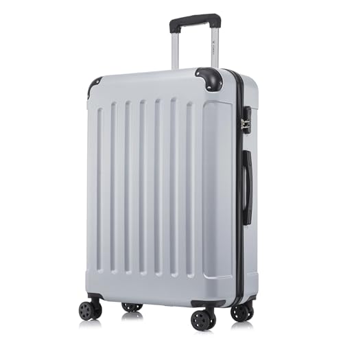 yonsly Koffer Suitcase, Trolley Reisekoffer, Rollkoffer Handgepäck mit 4 Rollen 360°, ABS Hartschalen, Sicherheitsschloss, Weicher Gummigriff, 210D-Futter