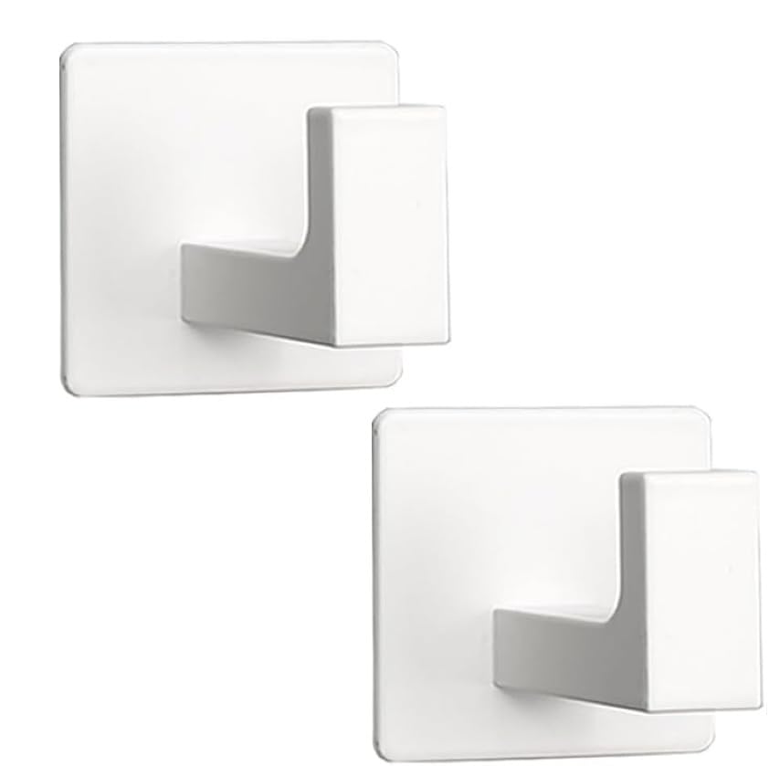 YUET Ganchos para toallas para ropa, armario, esponjas, gancho autoadhesivo (sin taladrar), gancho para abrigos para baño, cocina, hotel, garaje, colgador de puerta de acero inoxidable 304, montado en