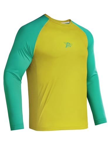 Rodeel Men's Fishing Shirts for Men Long Sleeve Wicking Fabric UPF 50 Sun Protection Performance Shirt