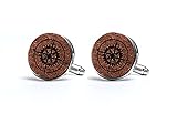gemelos para madera Material: base de madera y metal marrón de 4 mm