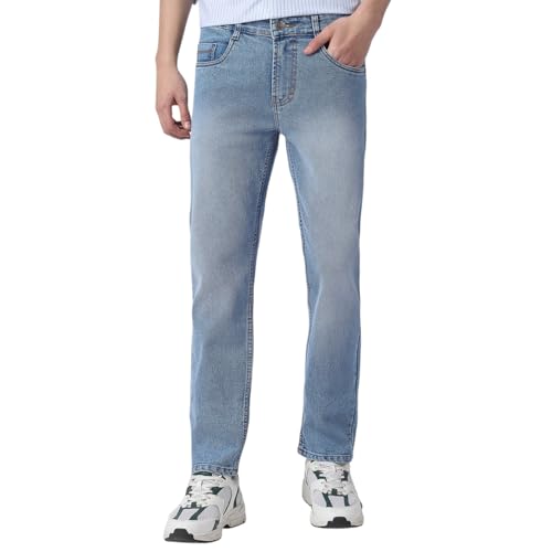 Image of Neostreak Men's Regular Fit Heavy Washed Jeans Stretchable