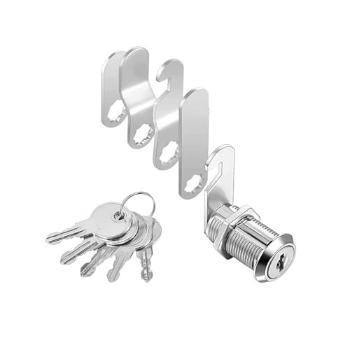 Cerradura para buzón de 5 llaves, cerradura para taquilla de 25 mm, cerradura para muebles con 5 placas de bloqueo diferentes, se utiliza en armarios, archivadores, cajas fuertes