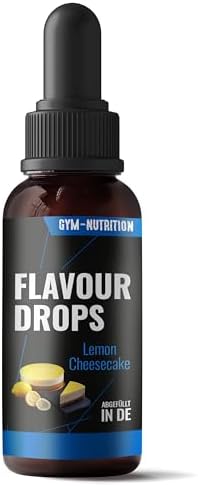 Flavour Drops Zuckerfrei – 50 ml – Lemon Cheesecake Geschmack | Aroma mit Dosierpipette für Quark & Porridge – vegan, produziert in Deutschland
