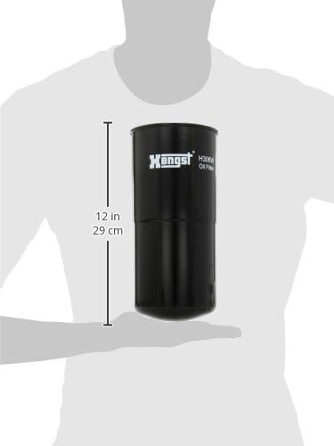 Hengst H306W Oil Filter with dimensions