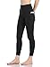 Colorfulkoala Women's High Waisted Yoga Pants 7/8 Length Leggings with Pockets (S, Black)