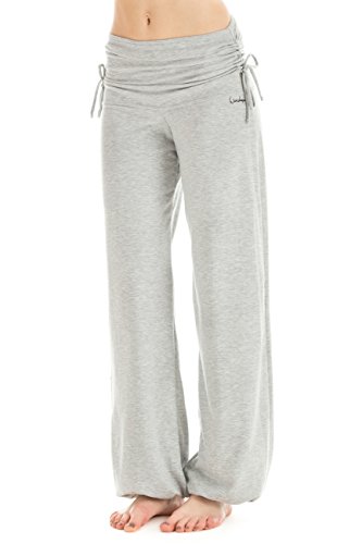 Winshape Damen Trainingshose WH1 Fitness Freizeit Sport Yoga Pilates, Grey Melange, L