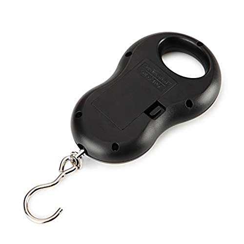 BFFDD 50Kg 10g portátil Colgantes Pesos de la Pesca balanza Digital Escala Backlight electrónicos de Bolsillo balanza de Equipaje Escalas Negro Cover