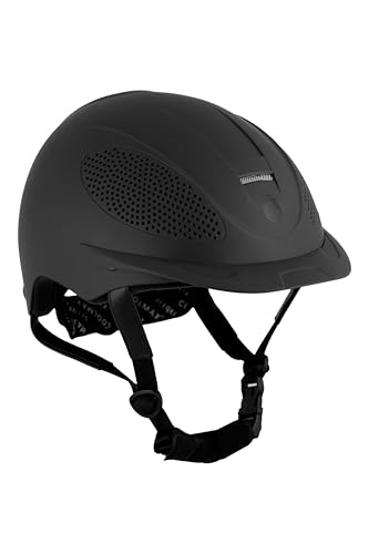 Equinavia Skylar Horse Riding Helmet – Lightweight Equestrian Helmet with Airflow Vents, Adjustable Dial & Removable Liner, ASTM F1163-23/SEI Certified - Black - M/L