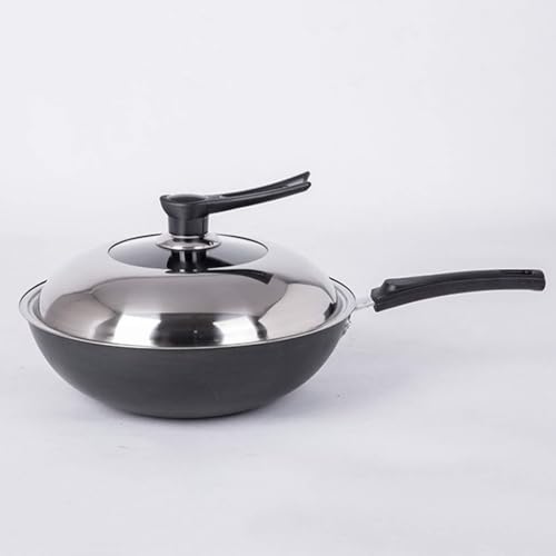Wok de acero inoxidable 32 cm con tapa miniatura 1