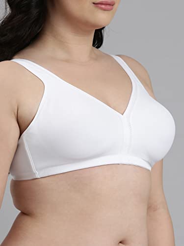 Image of Enamor Plush Comfort, Side Support and Lift Women's Everyday Full Support Plunge Bra - All Day Comfort, Non-Padded, Wirefree, High-Coverage - F024