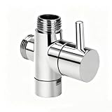 Deviatore Doccia, G1/2 Valvola Deviatore Rubinetto per soffione doccia, splitter a 3 vie, Ricambio, Valvola Deviatrice, deviatore di flusso adattatore doccia, per doccetta e soffione fisso