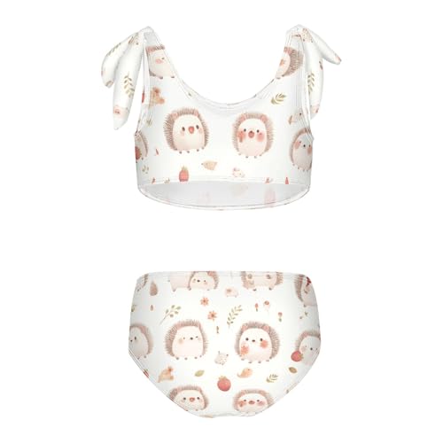 KLL Cute Watercolor Hedgehogs Girls' Two Piece Bikini Set Beach Swimsuit Swimwear Adjustable Strap2
