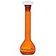 stonylab Messkolben Glas, Klasse A Braun Messkolben mit Glasstopfen Borosilikatglas Schwere Wand Bernstein Messkolben Volumetric Flask, Toleranz ±0,05 ml - 50 ml