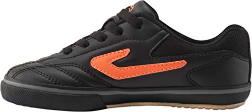 Chuteira Topper Dominator 3 Vulcanizado, Infantil, Preto/Laranja, 28