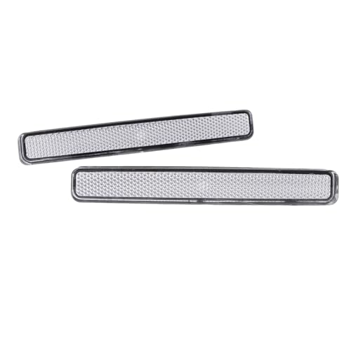 Juqrelith Rear Bumper Reflector, Replacement Tail Bumper Reflective Cover, Black, Left and Right - Increase Safety Awareness, Durable ABS Material, Vehicle Visibility Enhancement (Transparent)