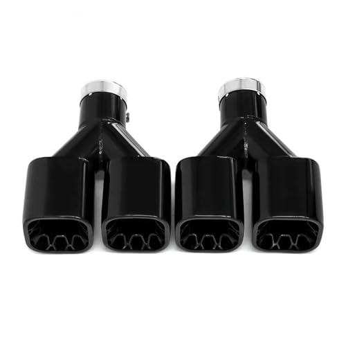Pot d'échappement 1 paire d'embouts carrés 63mm pour remplacer les sorties usées