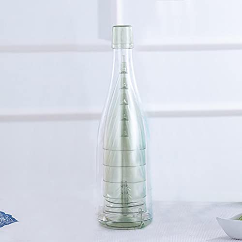 Brteyes Conjunto de taças de champanhe de plástico, 5 peças, copos de champanhe reutilizáveis com ga
