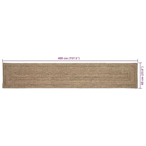 Tapis de passage en jute grand format rectangulaire pour salon