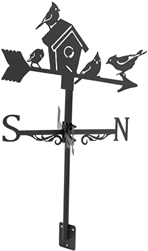Girouette en fer forgé nid d'oiseau pour toit et décoration de jardin