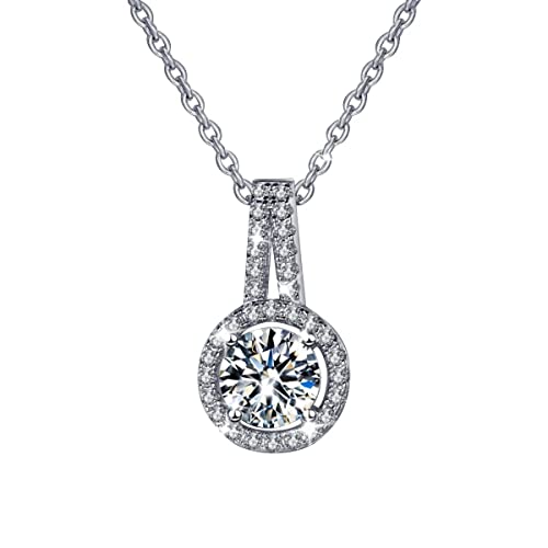 Collier moissanite 1ct argent 925 pour en finir avec les bijoux ternes qui rougissent la peau
